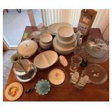 Noritake dishes for 8 and misc on table