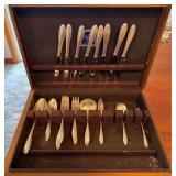 Gorham Lyric pattern sterling silverware, weight as shown 41.625 oz