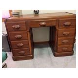 Walnut kneehole desk 22D x 48L x 32H matches lot 3989
