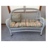 Wicker sofa w/ pad