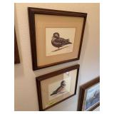 Pair of S/N duck prints by Chris White 45/750 Framed measure 16x15
