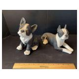 Two Boston Terrier figurines-Living Stone and Classic Critters