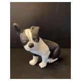 Modern cast iron Boston Terrier door stop, approx 7” tall