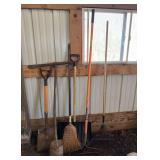 Long handled yard tools as shown