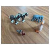 Metal animal figurines