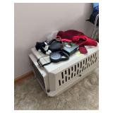 Small dog hard sided carrier and dog supplies