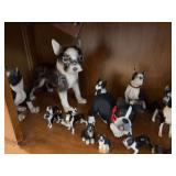Boston Terrier figurines All on 4th shelf