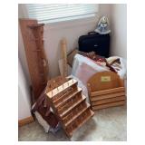 Spool holder, magazine holder, linens, computer bag, etc