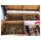 Three boxes canning jars, various sizes