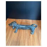 Cast iron dachshund boot scraper Approx 14” long