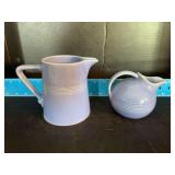 Homer Laughlin China Co Harlequin 22oz jug and novelty creamer