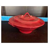 Homer Laughlin China Co Harlequin footed covered casserole 8.5”