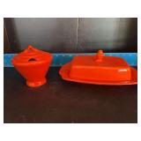 Homer Laughlin China Co Harlequin marmalade and covered butter