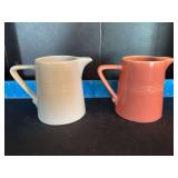 (2) Homer Laughlin China Co Harlequin 22oz jugs