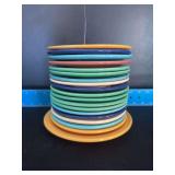 Homer Laughlin China Co Fiesta includes (1) 7.25” plate and (18) 6.25” plates