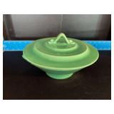 Homer Laughlin China Co Harlequin footed covered casserole 8.5”