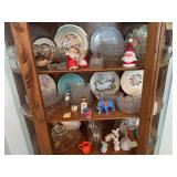 Clear glass, had painted plates, yellow depression glass, figurines, etc