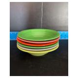 6 Homer Laughlin China Co Harlequin fruit cups