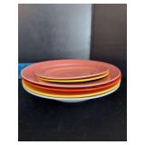 6pcs Homer Laughlin China Co Harlequin includes (2) 6” plates and (4) 8.5” rim soup bowls