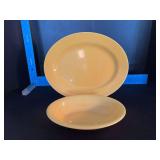 Homer Laughlin China Co Harlequin 9” oval serving bowl and 13” oval serving platter