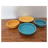 Homer Laughlin China Co Fiesta includes (2) 5.5” nappies, 6.25” bowl and 8.5” bowl