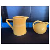 Homer Laughlin China Co Harlequin 22oz jug and novelty creamer