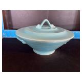 Homer Laughlin China Co Harlequin footed covered casserole 8.5”