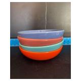 4 Homer Laughlin China Co Harlequin individual salad bowls