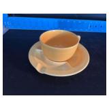 Homer Laughlin China Co Harlequin 6” ashtray saucer w fiesta? cup