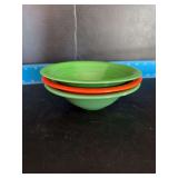 3 Homer Laughlin China Co Harlequin oatmeal bowls