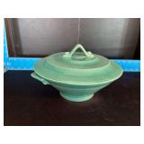 Homer Laughlin China Co Harlequin footed covered casserole 8.5”