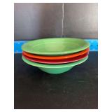 4 Homer Laughlin China Co Harlequin oatmeal bowls