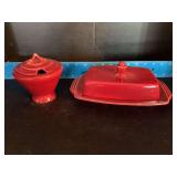 Homer Laughlin China Co Harlequin marmalade and covered butter