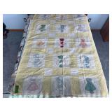 55x74 Sun Bonnet Sue quilt Does show wear