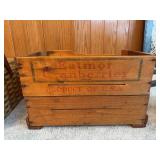 Eatmor Cranberries wooden produce box 11x16.5x10 One side is damaged