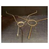 2 14" shade tripods 1 flat, 1 3" rise