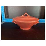 Homer Laughlin China Co Harlequin footed covered casserole 8.5”