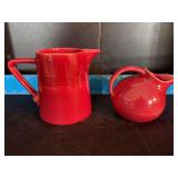 Homer Laughlin China Co Harlequin 22oz jug and novelty creamer