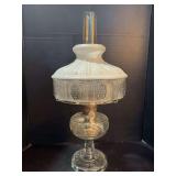 Aladdin Washington Drape, Clear, plain stem, Crowfoot, 501-11 shade Aladdin Lox On chimney Model B burner 24” tall