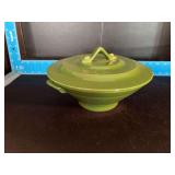 Homer Laughlin China Co Harlequin footed covered casserole 8.5”