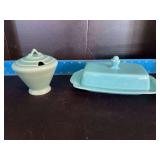 Homer Laughlin China Co Harlequin marmalade and covered butter