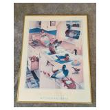 Monte Dolack Kitchen preserve 22”x29” print, Harlequin go-along