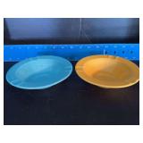 (2) Homer Laughlin China Co Harlequin regular ashtrays 5.5”