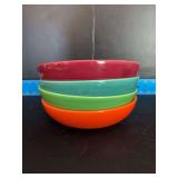 4 Homer Laughlin China Co Harlequin individual salad bowls