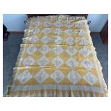 62x76 Months of the year quilt w embroidered month blocks