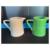 (2) Homer Laughlin China Co Harlequin 22oz jugs