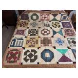 Machine stitched and custom quilted 79x78