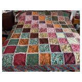 Machine stitched and custom quilted 88x84