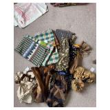 Towels, wine bags, jewelry bags as shown