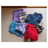 Gift bags, jewelry bag and scarves